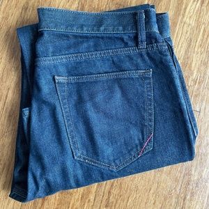 Men's Banana Republic Dark Denim, Straight Fit, Size 34x30